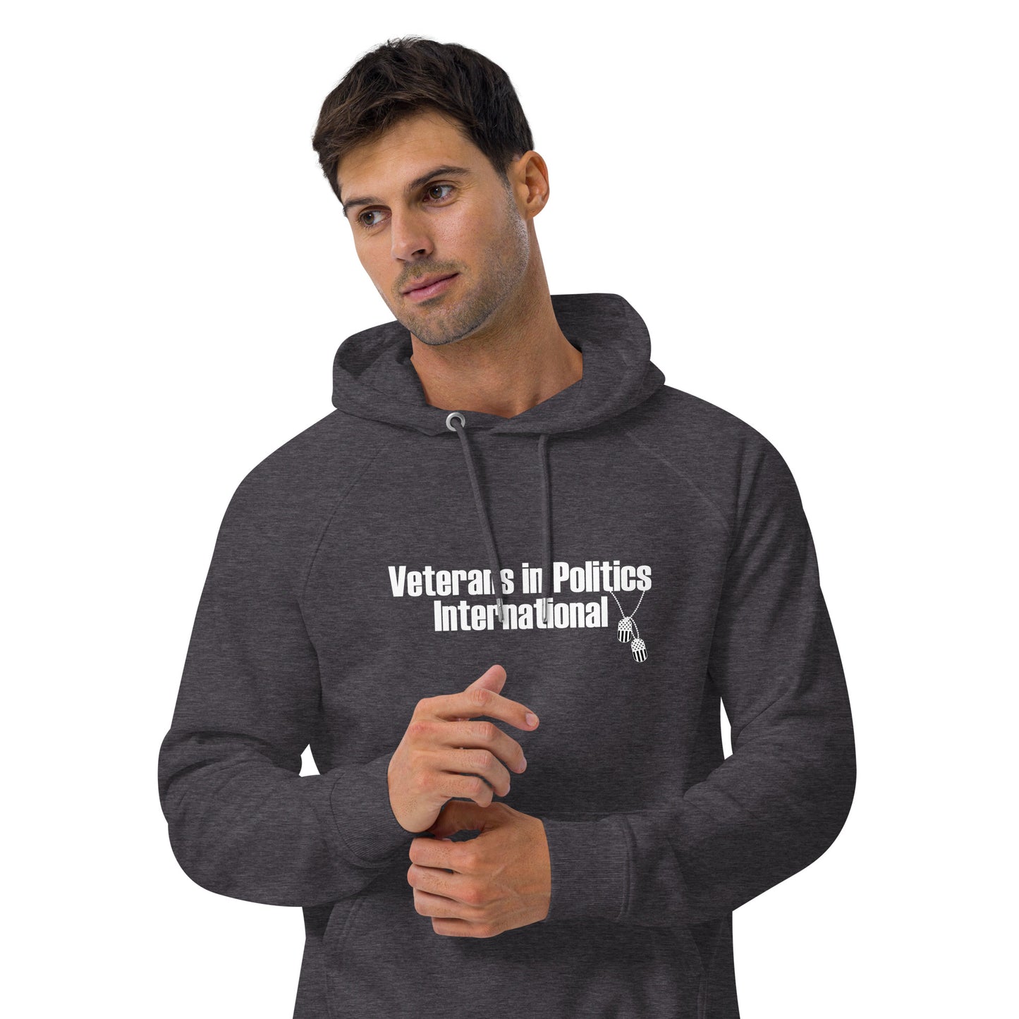 VIPI Unisex eco raglan hoodie (White)