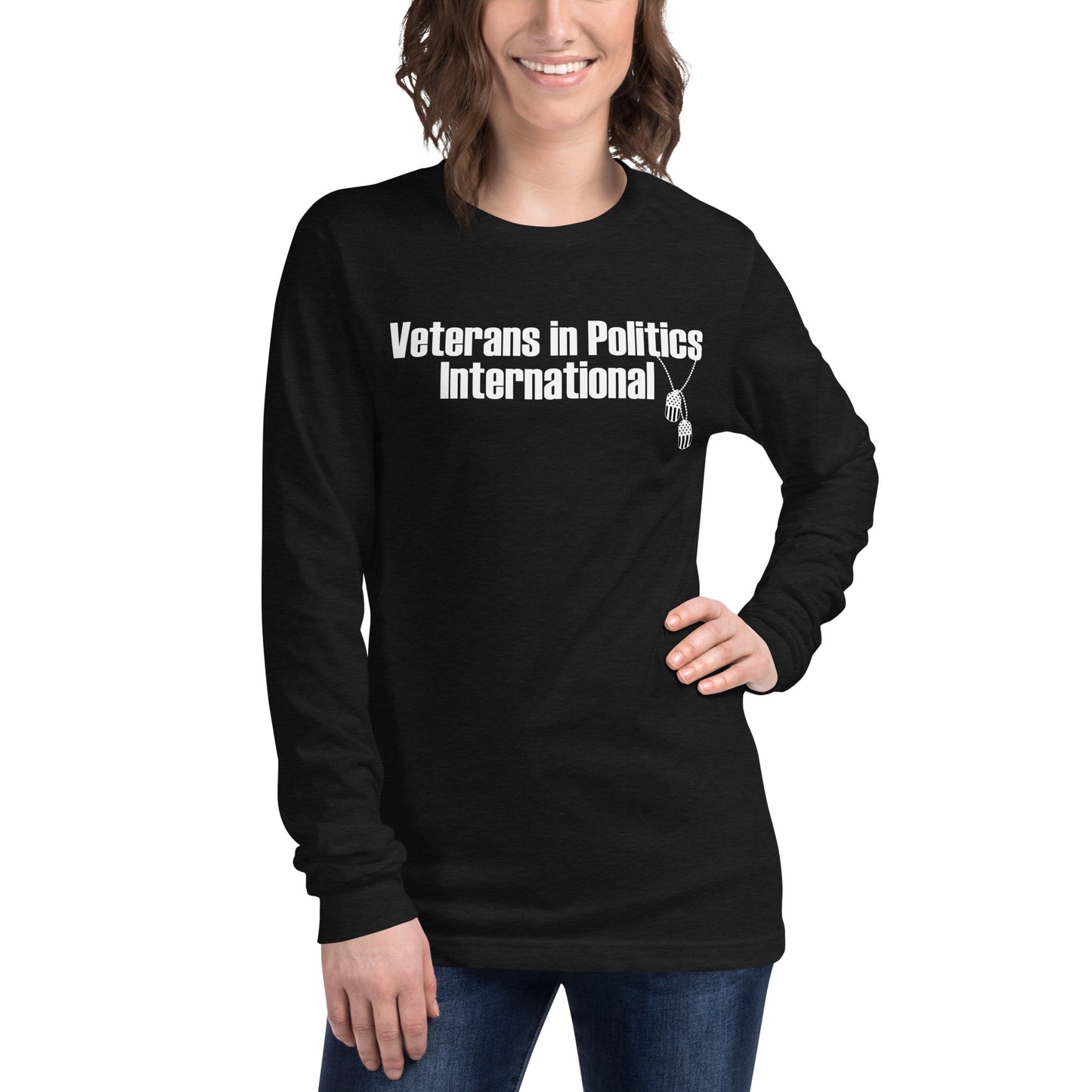 VIPI Unisex Long Sleeve Tee (White)