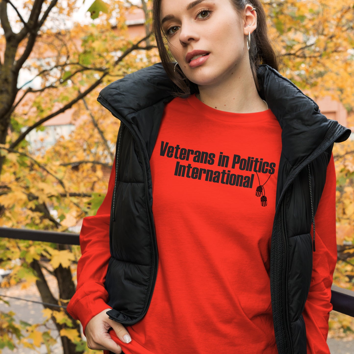 VIPI Unisex Long Sleeve Tee (Black)